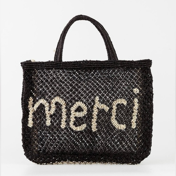 THE JACKSON JUTE BEACH BAG - The Jacksons-merci-Black